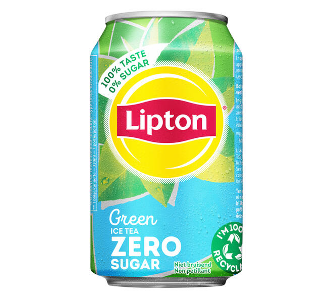 Frisdrank Lipton Ice Tea green zero blik 330ml