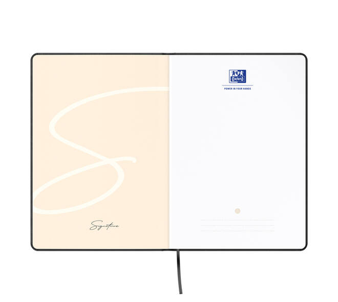 Notitieboek Oxford Signature A5 lijn 80vel zwart