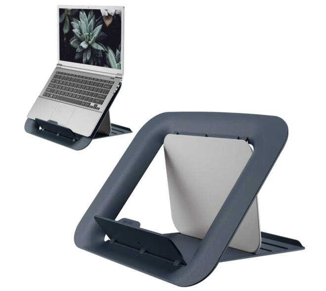 Laptopstandaard Leitz Ergo Cosy verstelbaar recyled grijs