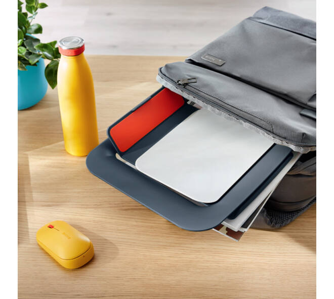 Laptopstandaard Leitz Ergo Cosy verstelbaar recyled grijs