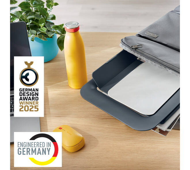 Laptopstandaard Leitz Ergo Cosy verstelbaar recyled grijs