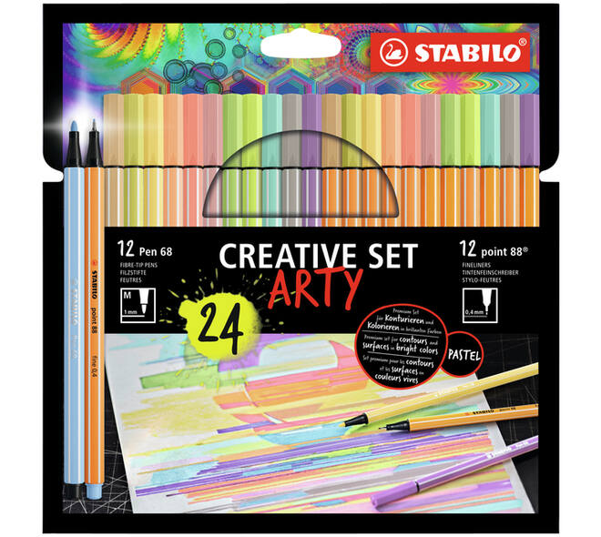 Creative set STABILO 8868/24 Arty assorti etui à 24 stuks