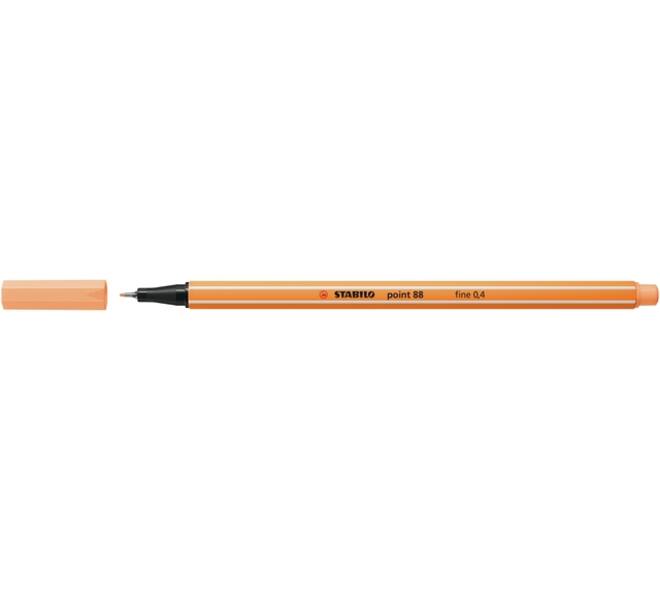 Fineliner STABILO point 88/25 fijn pastel oranje