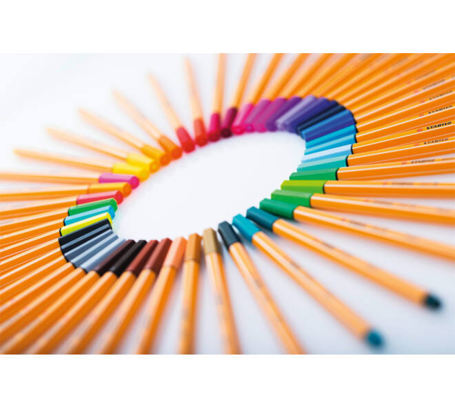 Fineliner STABILO point 88/25 fijn pastel oranje