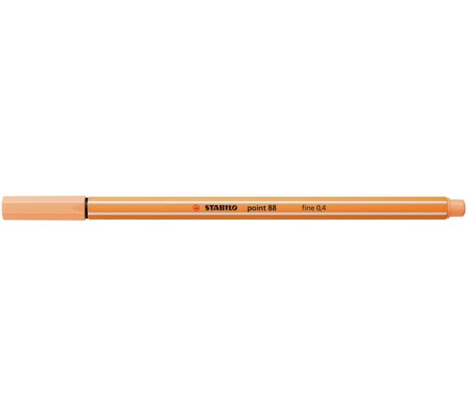 Fineliner STABILO point 88/25 fijn pastel oranje