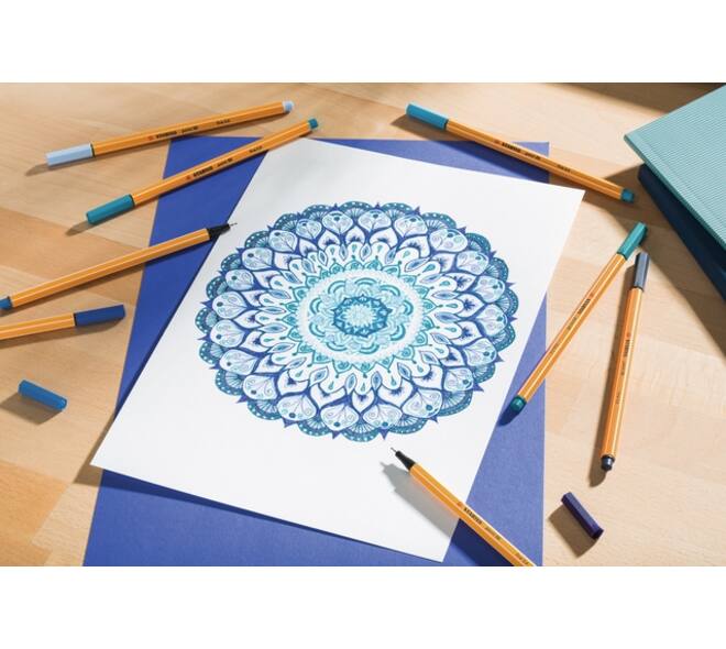 Fineliner STABILO point 88/25 fijn pastel oranje