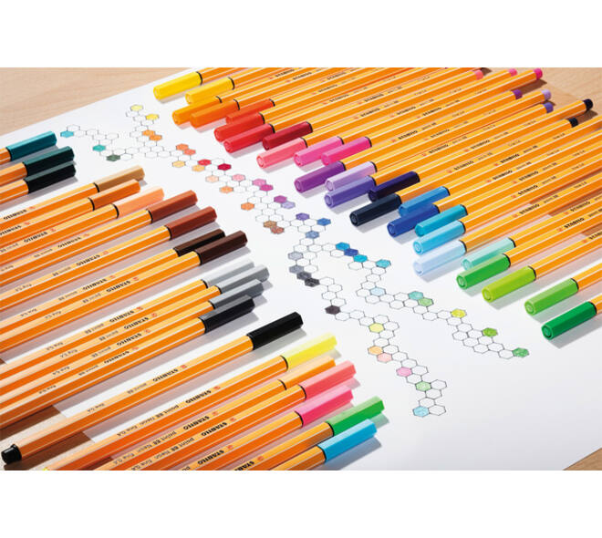 Fineliner STABILO point 88/66 fijn khaki
