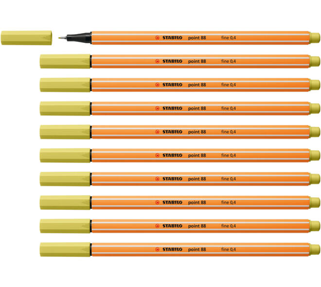 Fineliner STABILO point 88/67 fijn mosterd