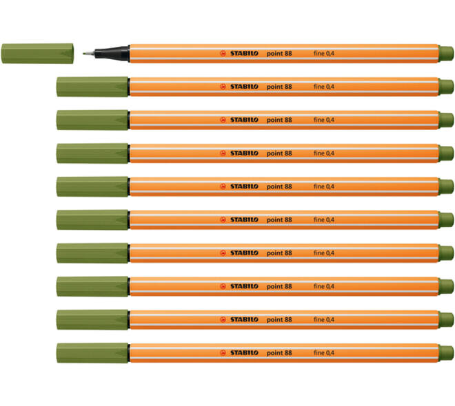 Fineliner STABILO point 88/35 fijn mosgroen