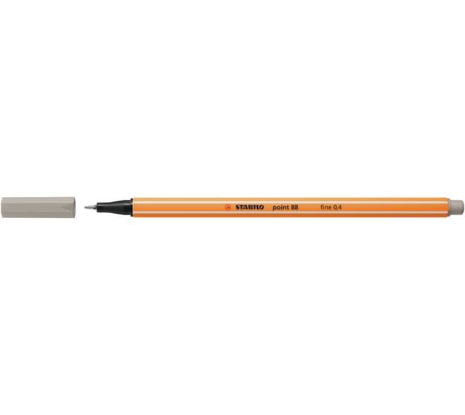Fineliner STABILO point 88/93 fijn warm grijs