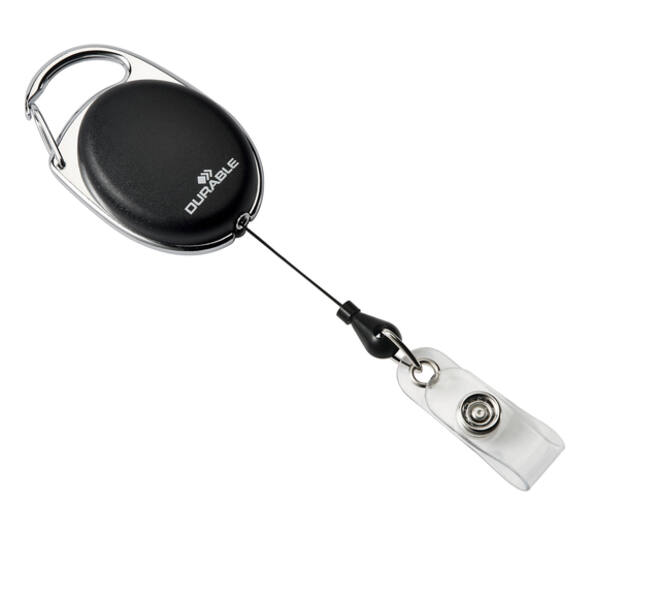Afrolmechanisme Durable Style met drukknopsluiting zwart