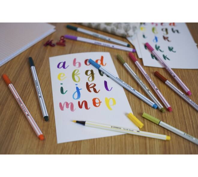 Brushstift STABILO Pen 568/30 bleek vermiljoen