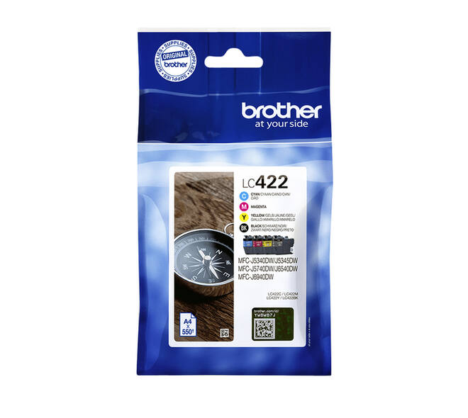 Inktcartridge Brother LC-422VAL zwart 3 kleuren