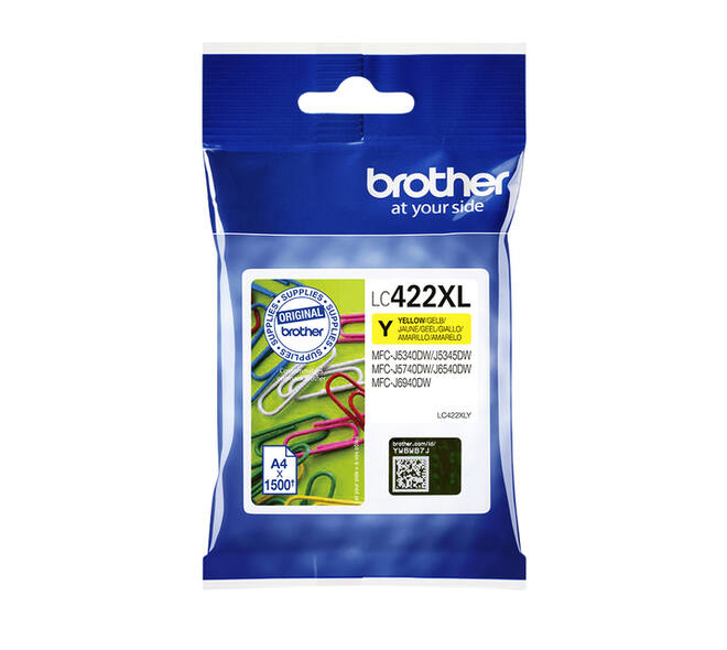 Inktcartridge Brother LC-422XLY geel