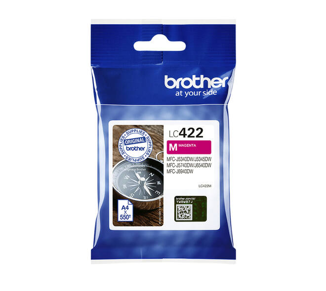 Inktcartridge Brother LC-422M rood