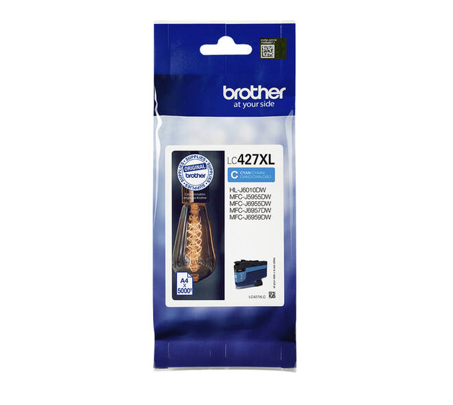 Inktcartridge Brother LC-427XLC blauw