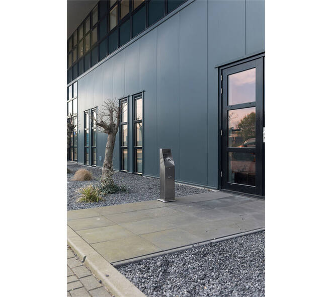 Asbak staand Vepa Bins zuil vrijstaand RVS 31025411