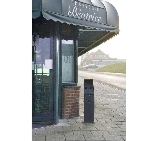 Asbak staand Vepa Bins zuil vrijstaand zwart 31043774
