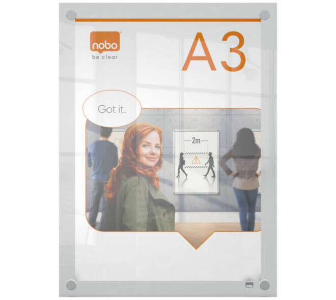 Infobord Nobo Premium Plus A3 acryl wand