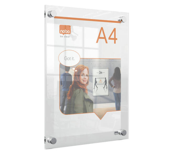 Infobord Nobo Premium Plus A4 acryl wand