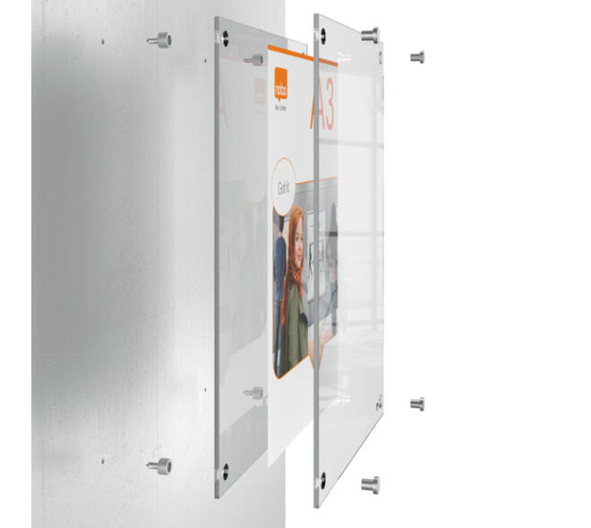 Infobord Nobo Premium Plus A4 acryl wand