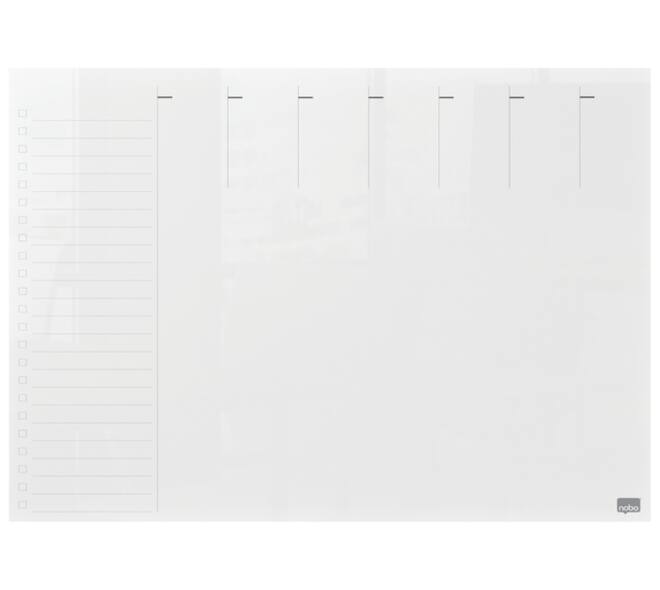 Weekplanner Nobo transparant acryl A4