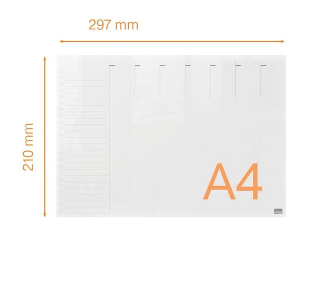 Weekplanner Nobo transparant acryl A4