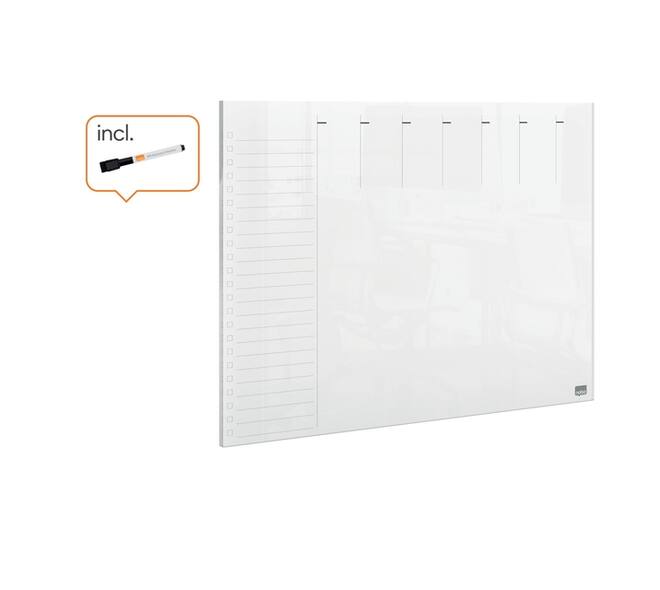 Weekplanner Nobo transparant acryl A4