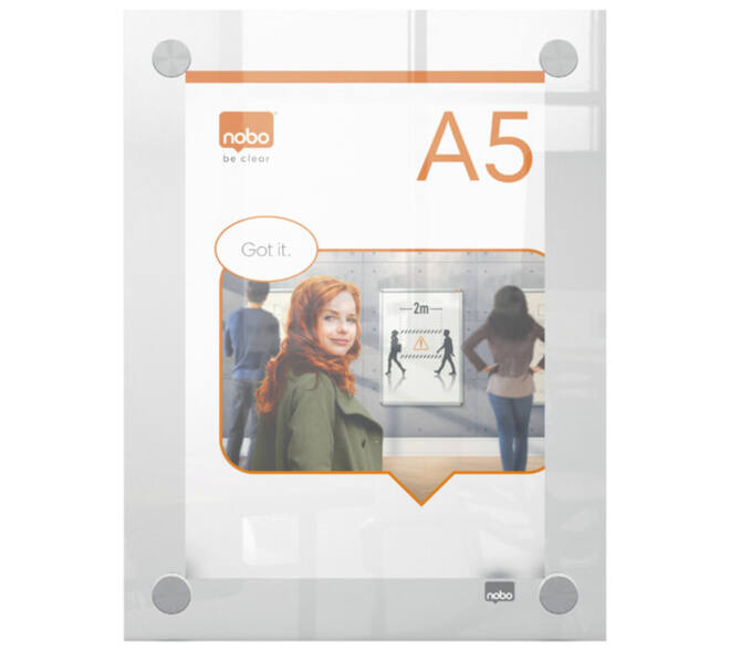 Infobord Nobo Premium Plus A5 acryl wand