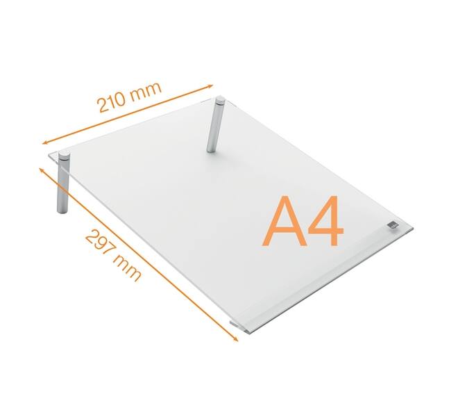 Notitiebord Nobo transparant acryl schuin A4