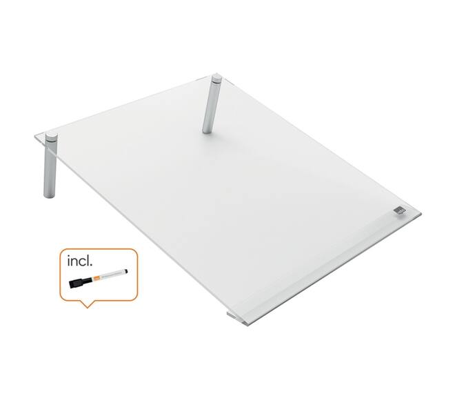 Notitiebord Nobo transparant acryl schuin A4