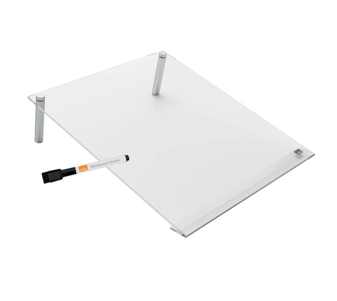 Notitiebord Nobo transparant acryl schuin A4