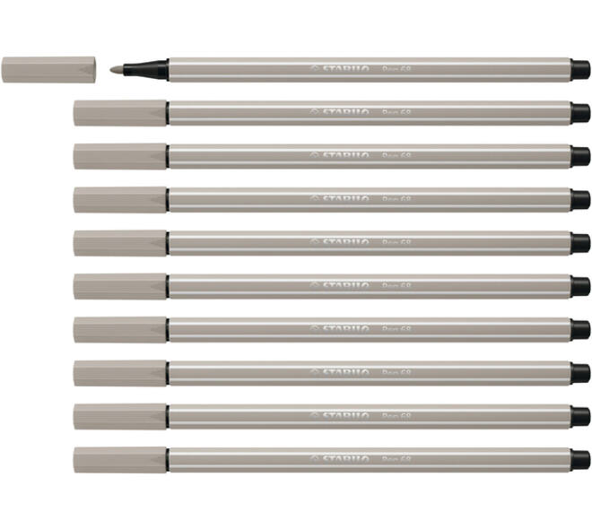 Viltstift STABILO Pen 68/93 medium  warm grijs