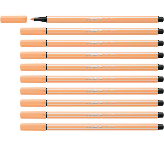 Viltstift STABILO Pen 68/25 medium pastel oranje