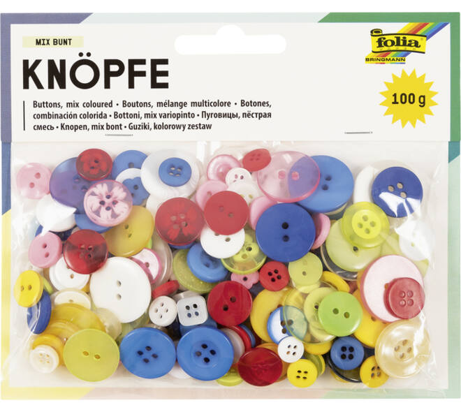 Knopen Folia 100 gram assorti