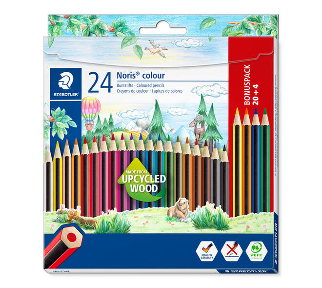 Kleurpotloden Staedtler Noris set à 20+4 kleuren