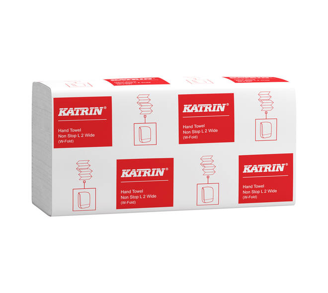 Handdoek Katrin w-vouw 2-laags 240x320mm 25x120 vel wit 61549