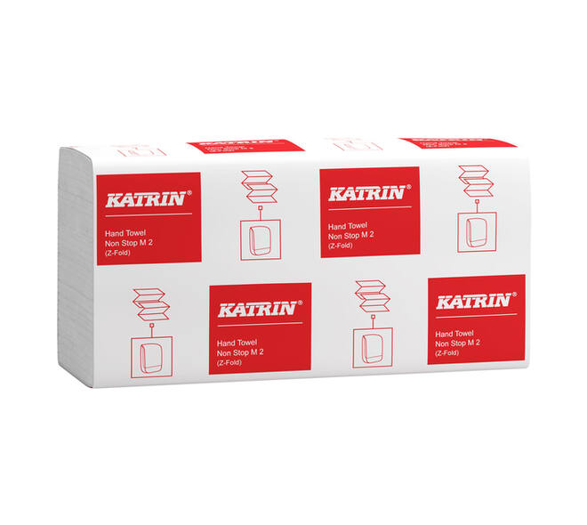 Handdoek Katrin z-vouw 2-laags 203x240mm 25x160 vel wit 61617