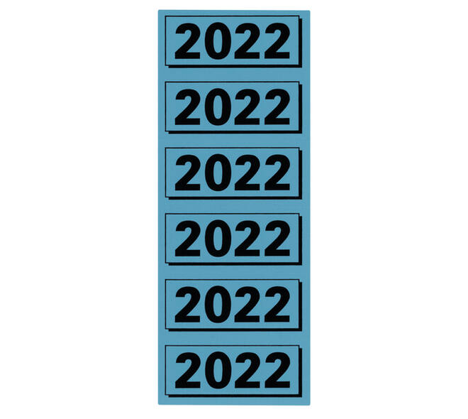 Rugetiket Elba 2022 57x25mm blauw