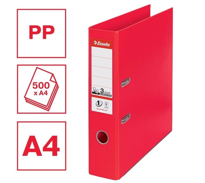 Ordner Esselte Vivida No.1 multipack 75mm A4 5 stuks rood