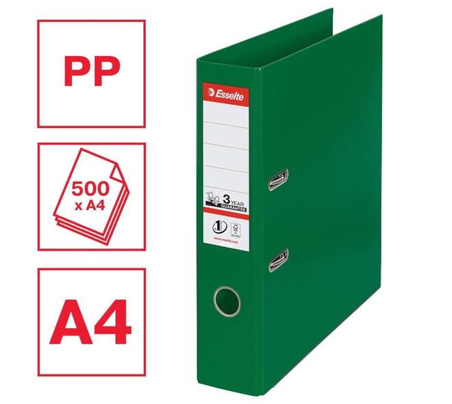 Ordner Esselte Vivida No.1 multipack 75mm A4 5 stuks groen