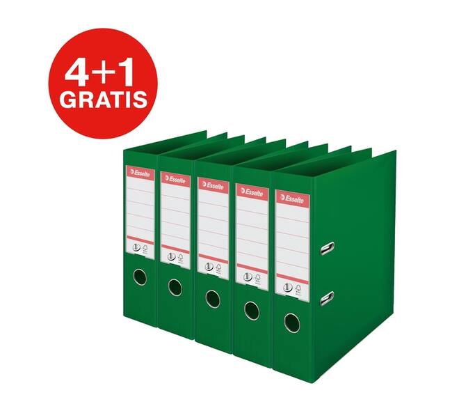 Ordner Esselte Vivida No.1 multipack 75mm A4 5 stuks groen