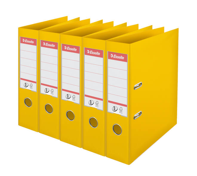 Ordner Esselte No 1 Power PP 75 mm geel 5 stuks