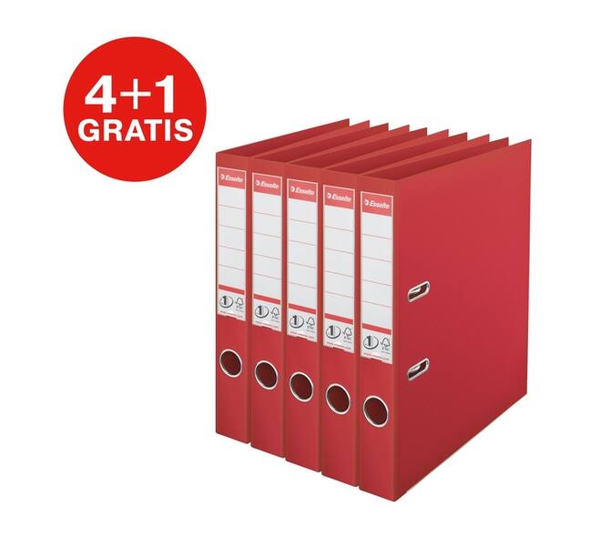 Ordner Esselte No 1 Power PP 50 mm rood 5 stuks