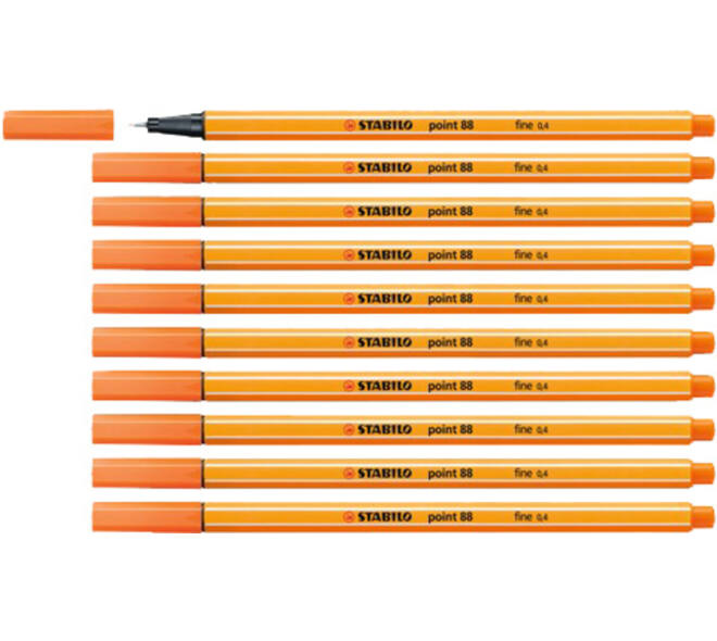 Fineliner STABILO point 88/30 fijn bleek vermiljoen