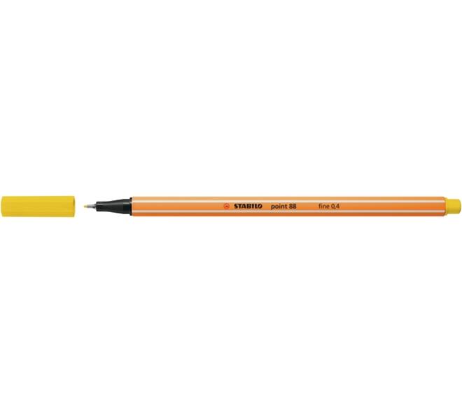 Fineliner STABILO point 88/24 fijn citroengeel