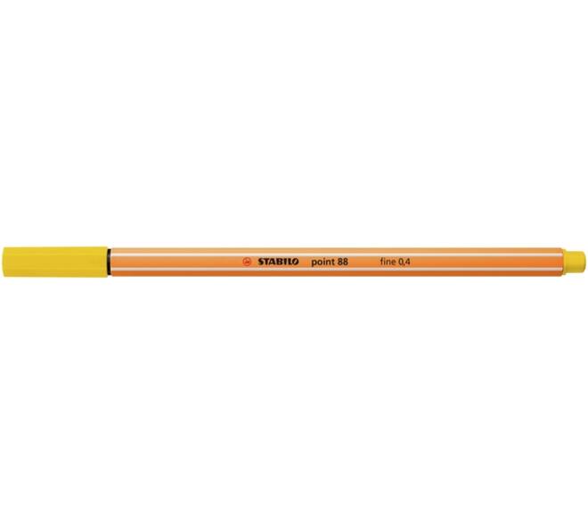 Fineliner STABILO point 88/24 fijn citroengeel
