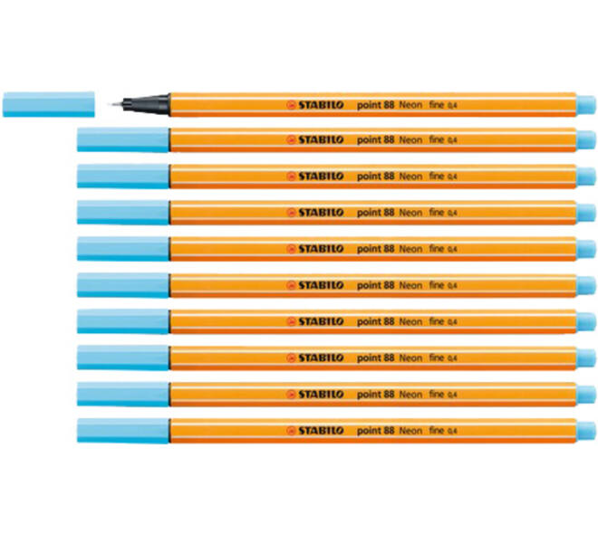 Fineliner STABILO point 88/031 fijn neon blauw