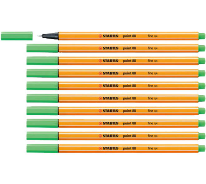 Fineliner STABILO point 88/16 fijn licht smaragdgroen