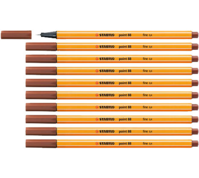 Fineliner STABILO point 88/38 fijn krijtrood